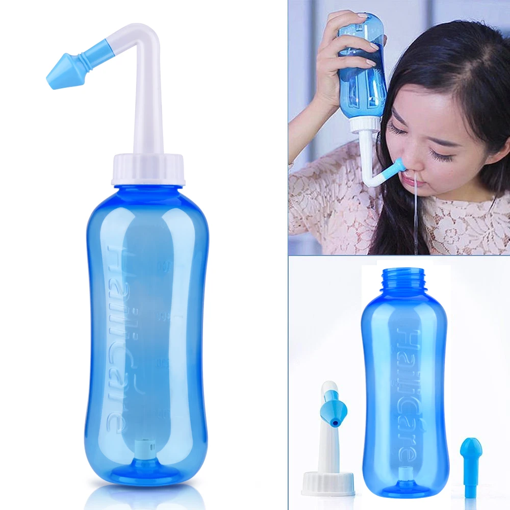 Nasal Washing Bottle Nasal Irrigator Nasal Sinusite Allergic Rhinitis Treatment Rinsing Nose Wash Salt For Adult Child 300ml