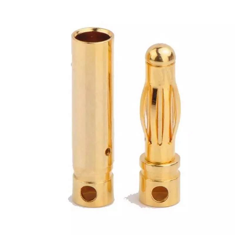 20pcs/lot 4.0mm 4mm Gold Bullet Connector for RC battery ESC (10 pair)