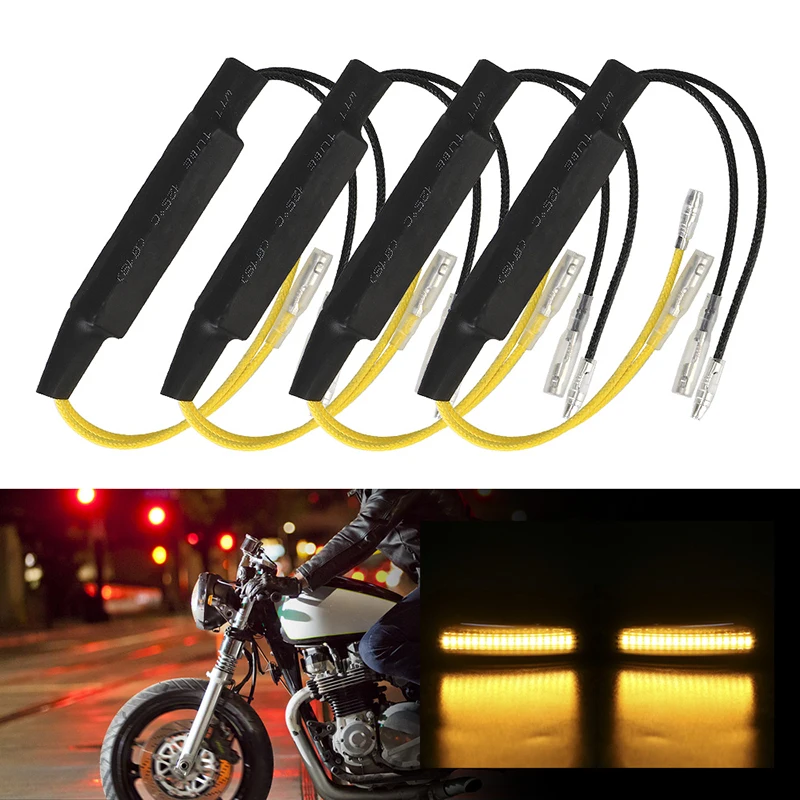 Motorcycle Flasher LED Turn Signal lights AMS Cement Indicator Load Resistor 12V 21W Fault Decoder Solve Blinker Error 26 Ohm