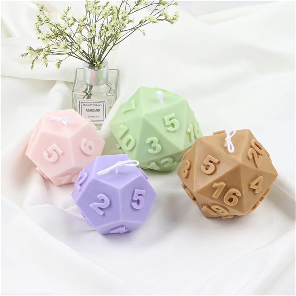 3D Dice Shaped Silicone Candle Mold DIY Handmade Soap Gypsum Clay Resin Crafts Making Mould Home Decoration Ornaments 2022 New