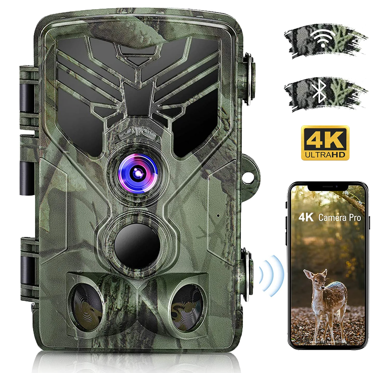 4K Live Broadcast WIFI Hunting Cameras 30MP APP Bluetooth Control Trail Camera Night Vision WIFI830PRO Wildlife Photo Traps