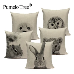 Animal Cushion Covers Decorative Pillows Kangaroo Hedgehog Monkey Sofa Custom High Quality 45Cmx45Cm Square Printing PillowCover