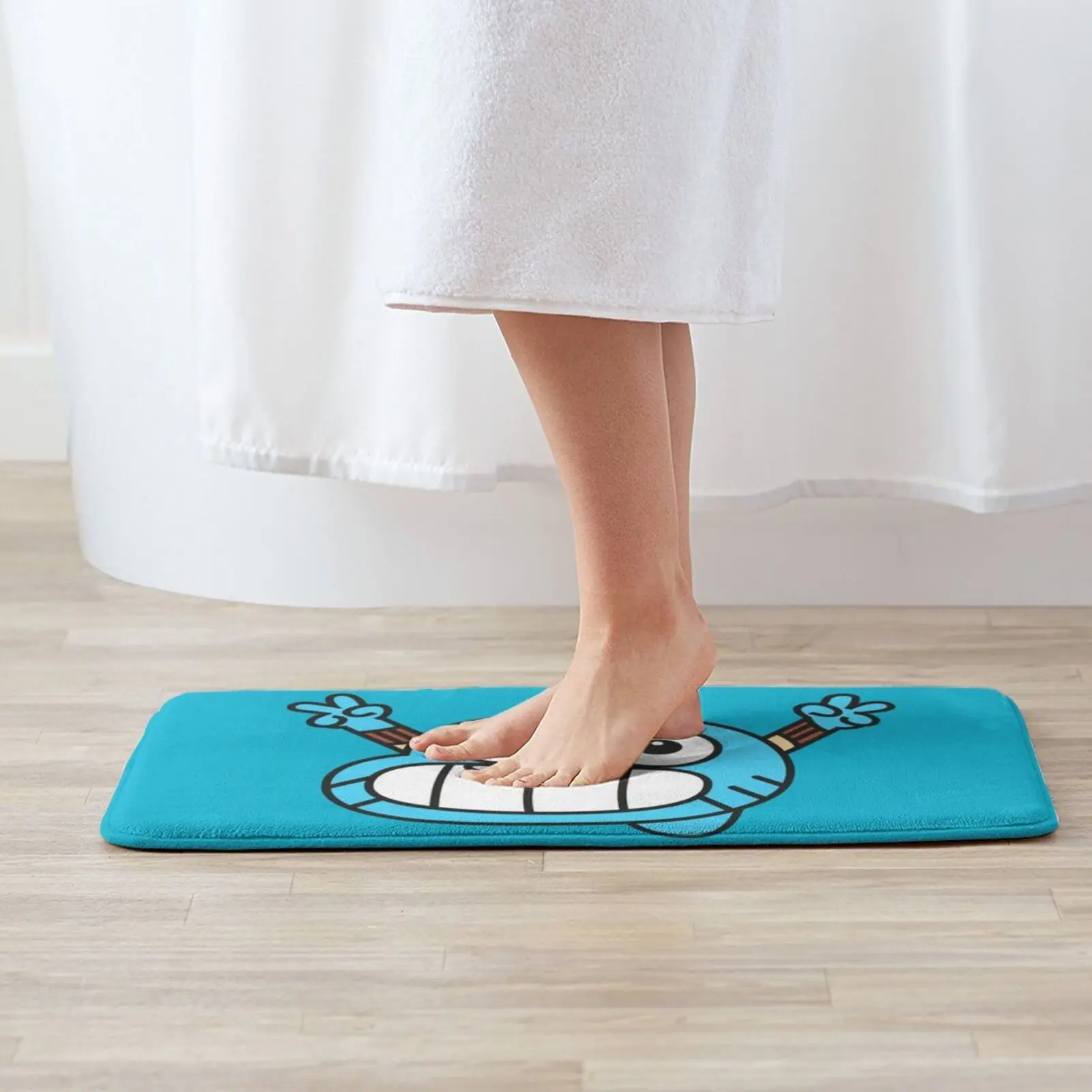 Gumball Mat Rug Carpet Anti - Slip Bedroom Entrance Door Mat Gumball Watterson Gumball The Cute Cartoon Cat Blue Cat Gummypuss