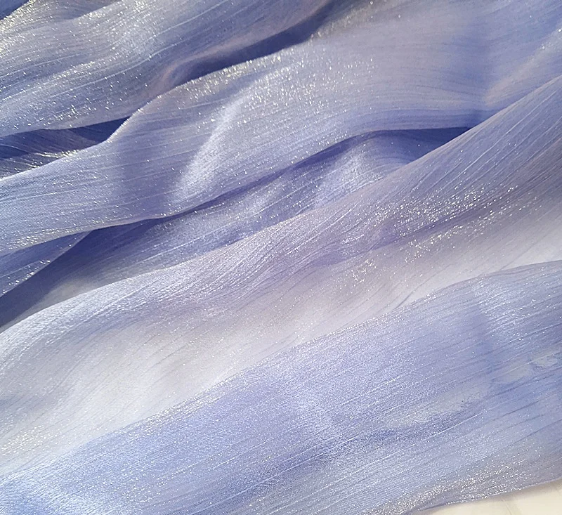 50cmX150cm Crepe Chiffon Fabric Flowing Organza Tulle Fabric For Wedding Dress Stage Decor