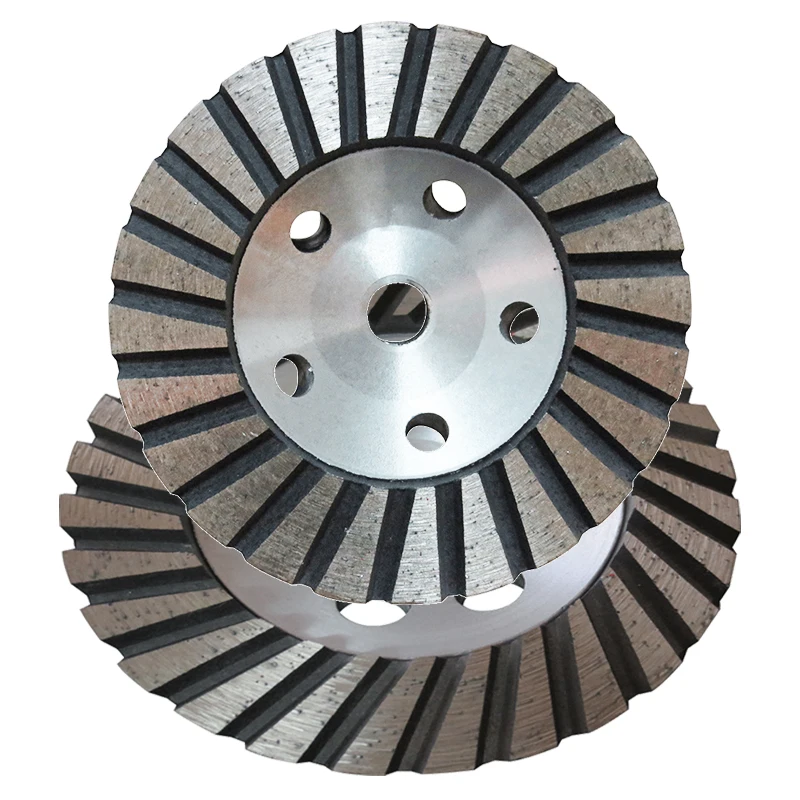 100Mm 4 "Diamond ถ้วยอลูมิเนียมล้อ,ล้อเทอร์โบ,เครื่องบดมุมถ้วยล้อ,turbo สำหรับบดหินแกรนิตก่ออิฐ