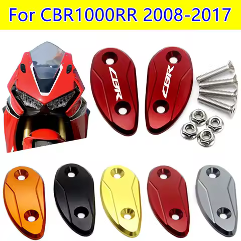 For Honda CBR1000RR CBR 1000 RR 2008-2017 Motorcycle Rearview Mirror Base Cover Windshield Drive Eliminator Mirror Hole Cover