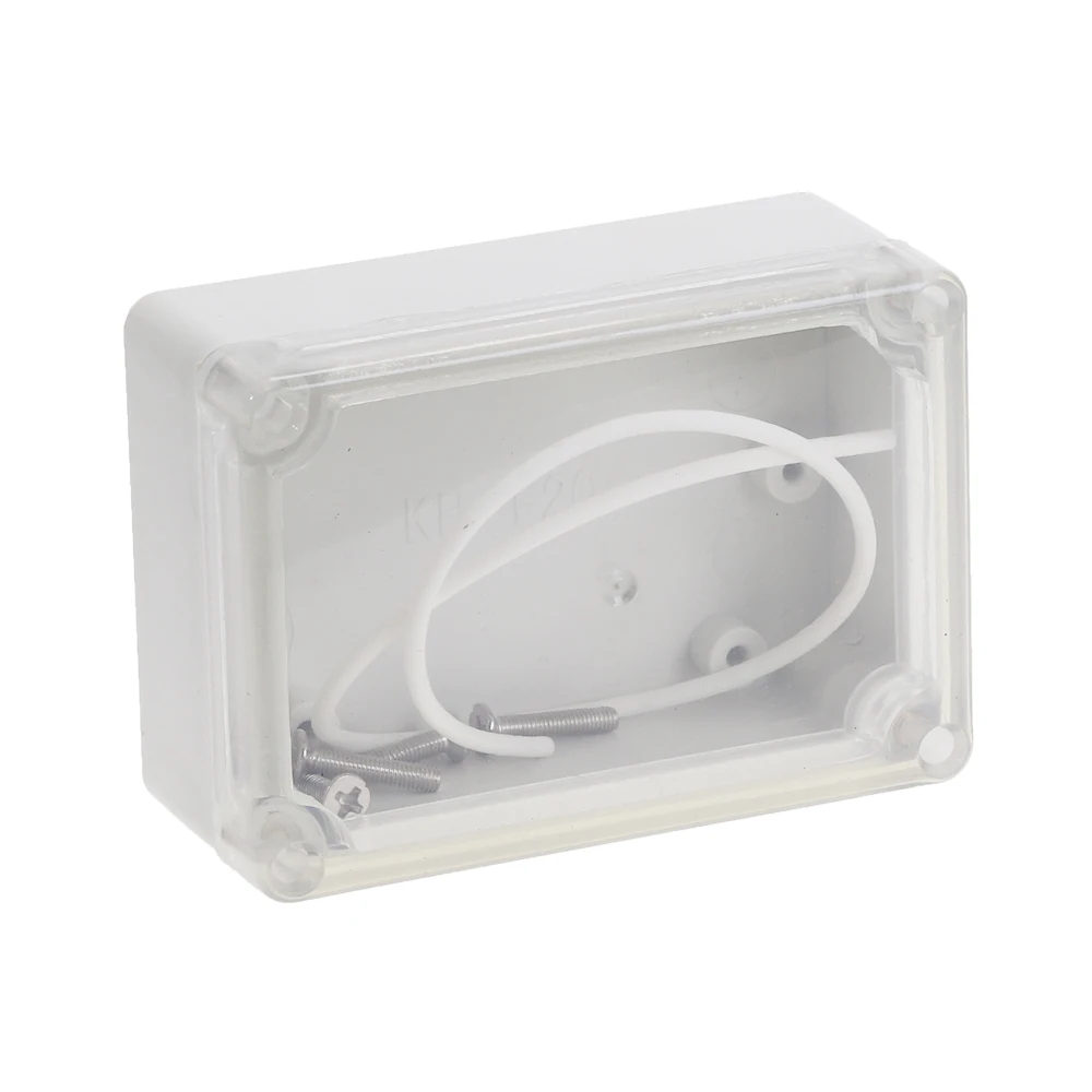 1pc Plastic Waterproof Clear Cover DIY Project Electronic Box 82.2mmx57.2mmx33.3mm Enclosure Case