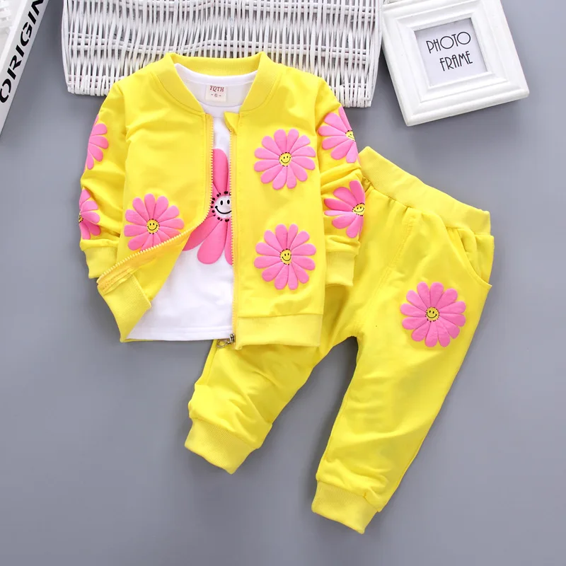 Baby Girls Clothing Set 2021 Winter Fashion Children Clothes Kids Toddler Sport Suit Cotton Tracksuit Clothes For 1 2 3 4 Years