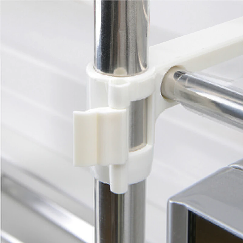 Verstelbare Hoge Kwaliteit Magnetron Plank Rack Staande Type Multi-Functionele Dubbele Keuken Opslag Houders Rvs