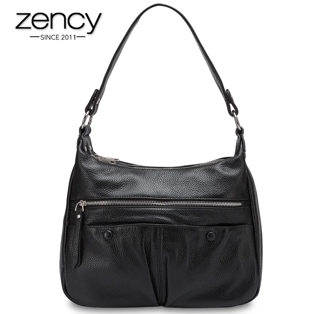 

Zency Designer Handbag Soft Genuine Leather Lady More Colors On the Shoulder Bags Spring Fashion Women Hobo Bag Cross Body Beige