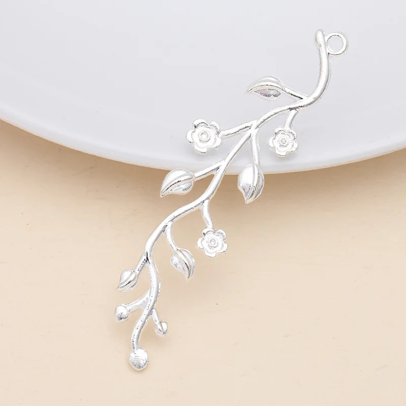 10pcs Leaf Charm Pendant Antique Bronze Retro Pendant for Necklace Accessories ewelry Making Findings Handmade Craft DIY 15x59mm