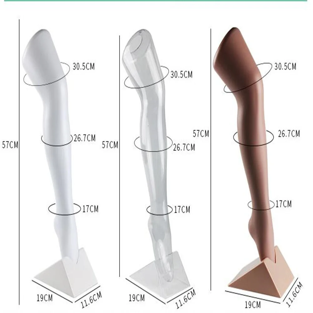 Plastic Mannequin Leg for Children, Transparent Foot Mode, Display Props, Lovely Tights, Display Props, D525, 56cm, 1Pair