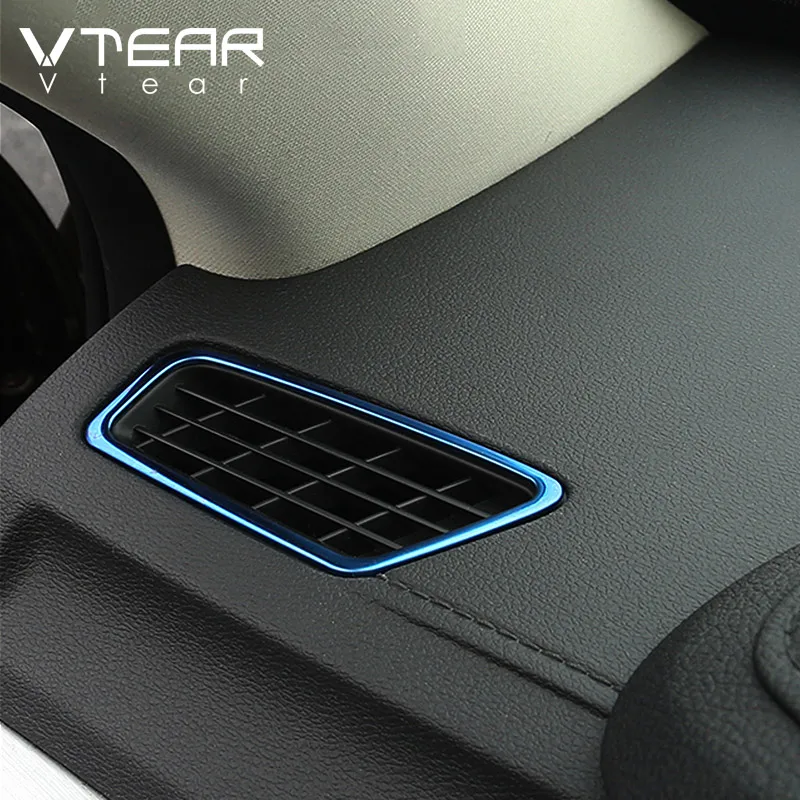 Vtear car air outlet cover decoration frame accessory stainless steel trim For Geely Atlas Emgrand NL-3 Proton 2018 2019 styling