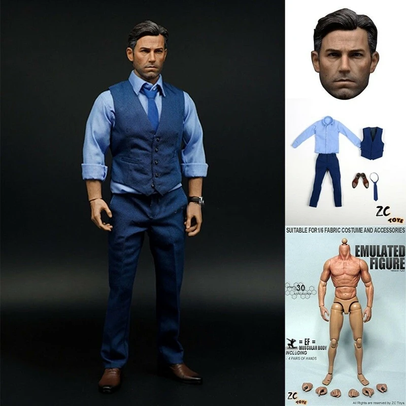 ZCtoys 1/6 Scale Ben Affleck Clothing Suit Set For 12 inches Muscular Action Figure Body  Collectible