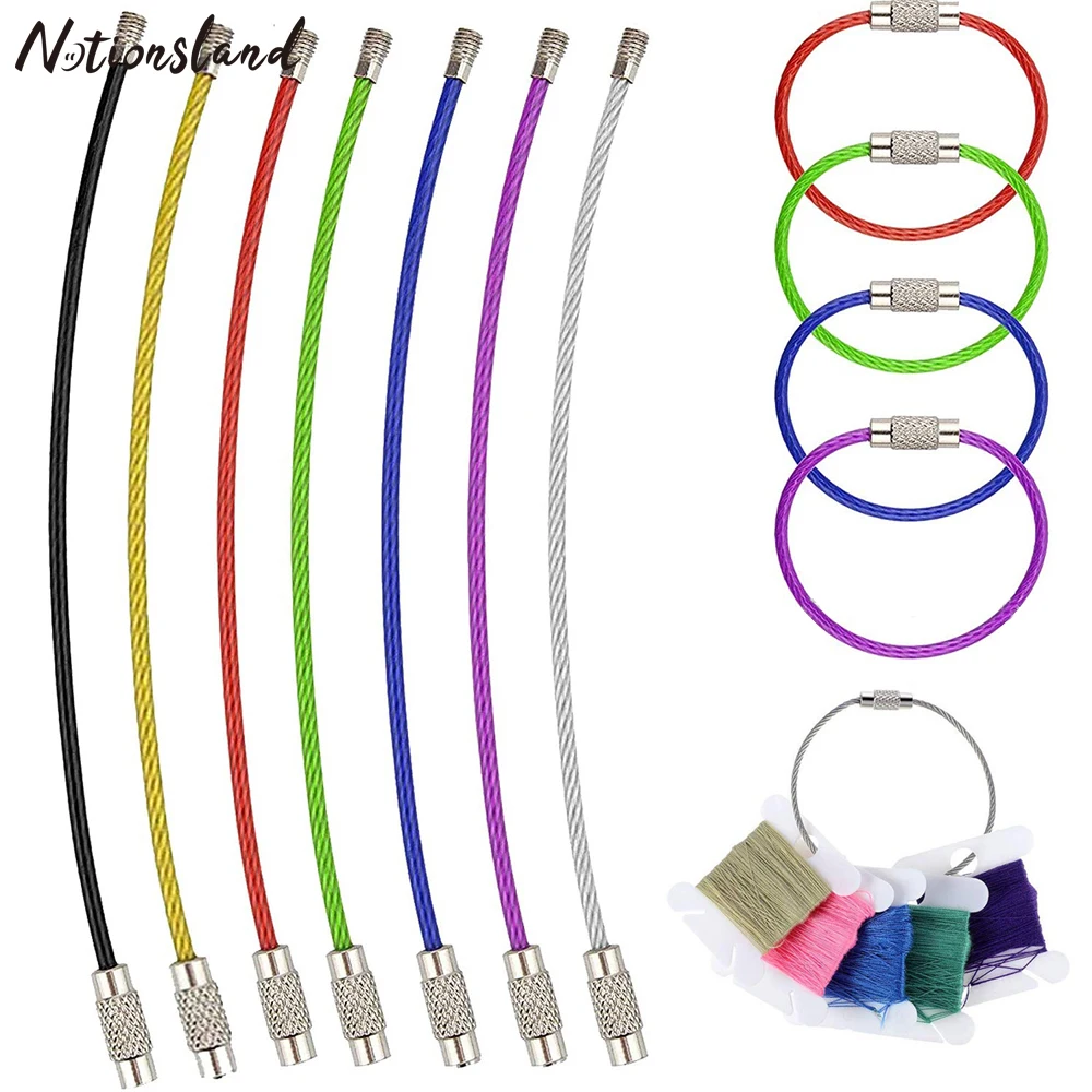 15cm Colorful Metal Ring Thread Card Holder Thread Bobbins Floss Storage Holder for Embroidery Cross Stitch Tool Sewing Supplie