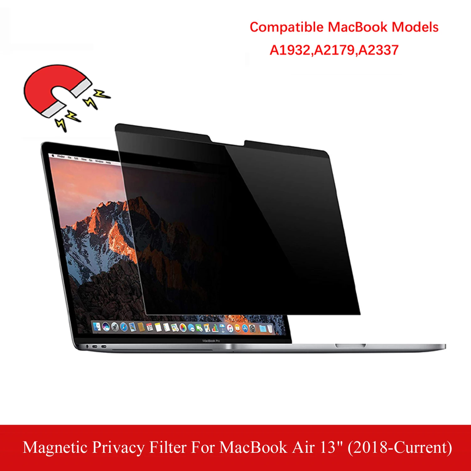 Magnetic Privacy Filter Laptop Anti-Glare Screen Protector for New MacBook Air 13