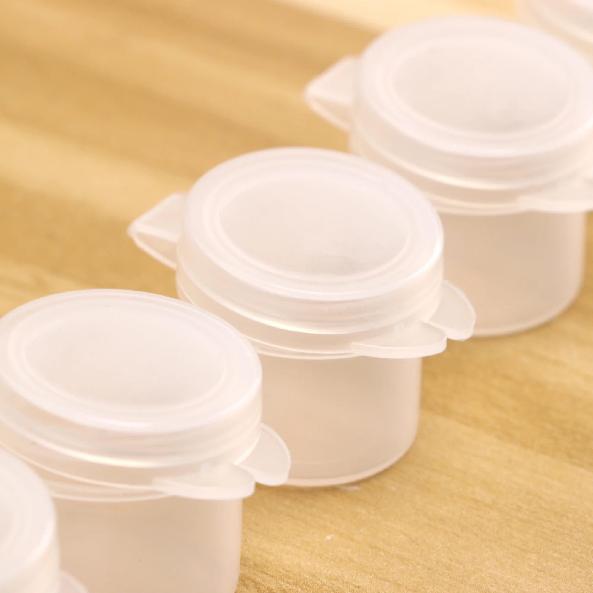 10 Streifen leerer Farbtopf, 3 ml, 5 ml, leerer Acryl-Mini-Farbbehälter, Streifen-Aufbewahrungsbehälter mit Deckel für Kunst und Handwerk, Farbe – Detail 14