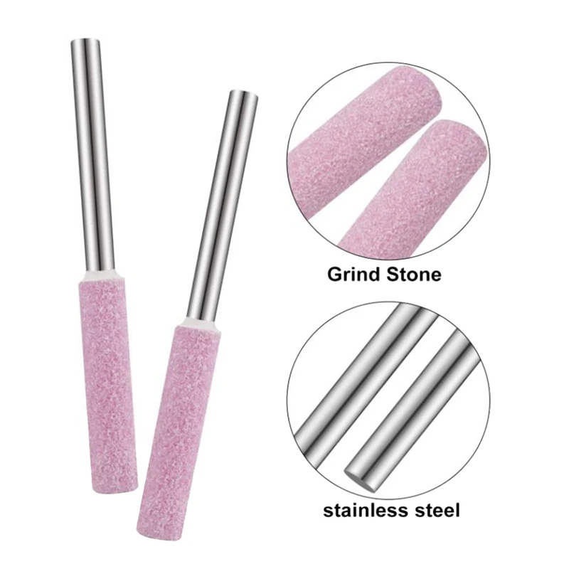 Retail 50 Pieces Burr Grinding Stone File,Polishing Grinding Tool Grinding Bits for Chainsaw Sharpener, 3/16 Inch/ 4.8 mm