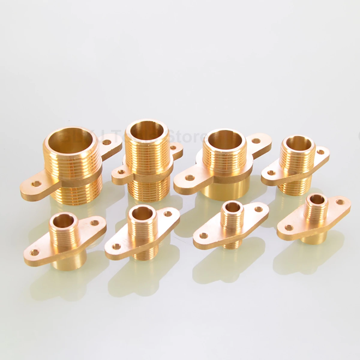 

BSP 1/4" 3/8" 1/2" 3/4" 1" Female/Male Thread Brass Nipple with Flange Fixed Type Pipe Fittings Connector Adapter