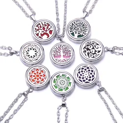 New Aromatherapy Necklace essential Oils lockets Necklaces stainless steel Aroma Diffuser locket Perfume Pendant Necklace