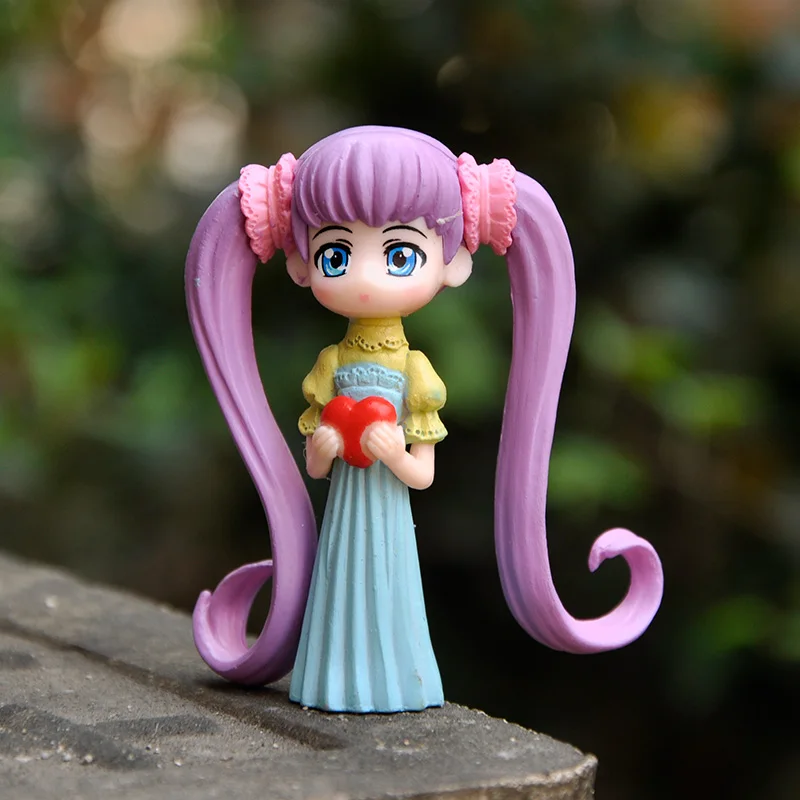 44 Kind Girl Long Hair Princess Cartoon Anime Action Figures Mermaid Fairy Miniature Figurine Elf Terrarium Decoration Gift Doll