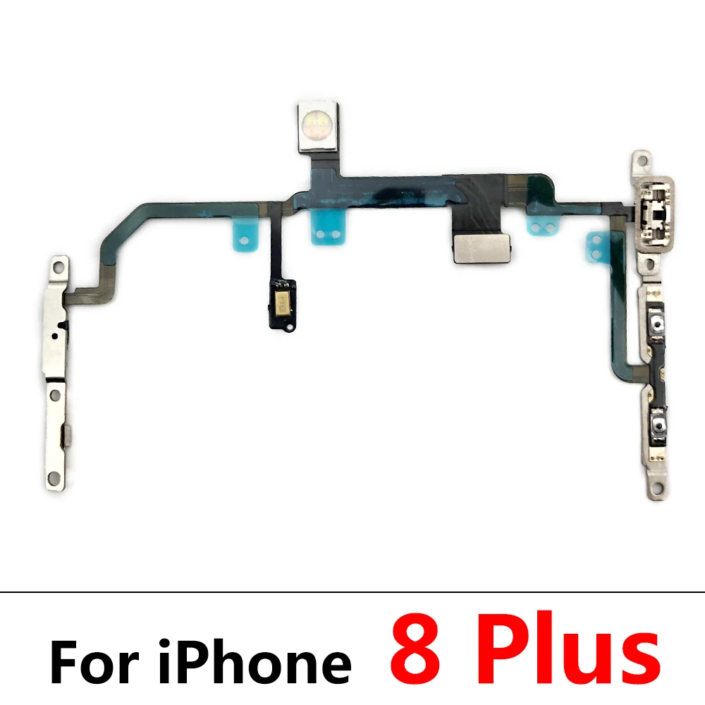 New Power Flex Cable For IPhone 7 8 Plus X XR XS Max Mute & Volume Switch On Off Button Key Replacement Parts