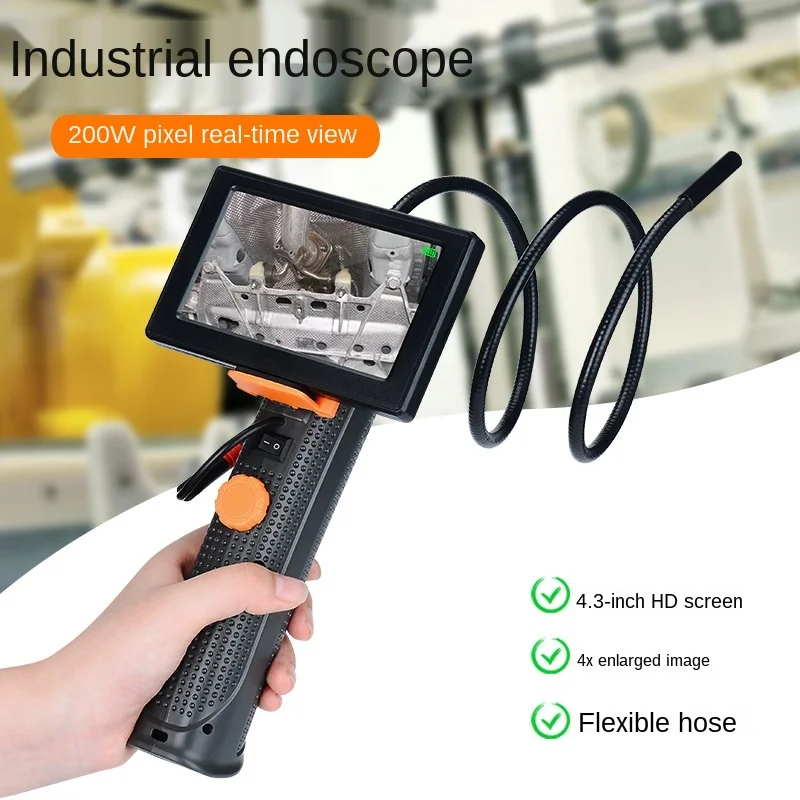 

4.3 Inch Large Screen IP68 HD Endoscope 200W Automobile Maintenance & Repair Tools Pipe Repair Tool Microscope Magnifying Glass