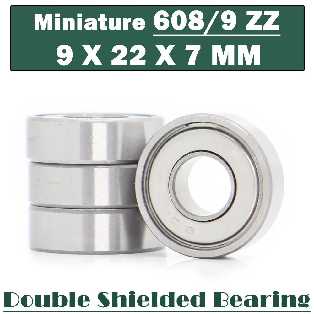 608/9ZZ Bearing 9*22*7 mm ( 4 PCS ) Miniature 608-9 ZZ 609X1 Ball Bearings 608/9 608 9 mm Bearing