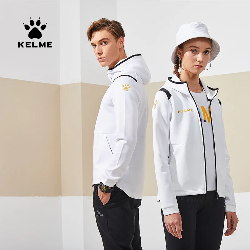 KELME Men Sports Jacket Women Tide Leisure Fashion Running Jacket Training Outerwear 3881336