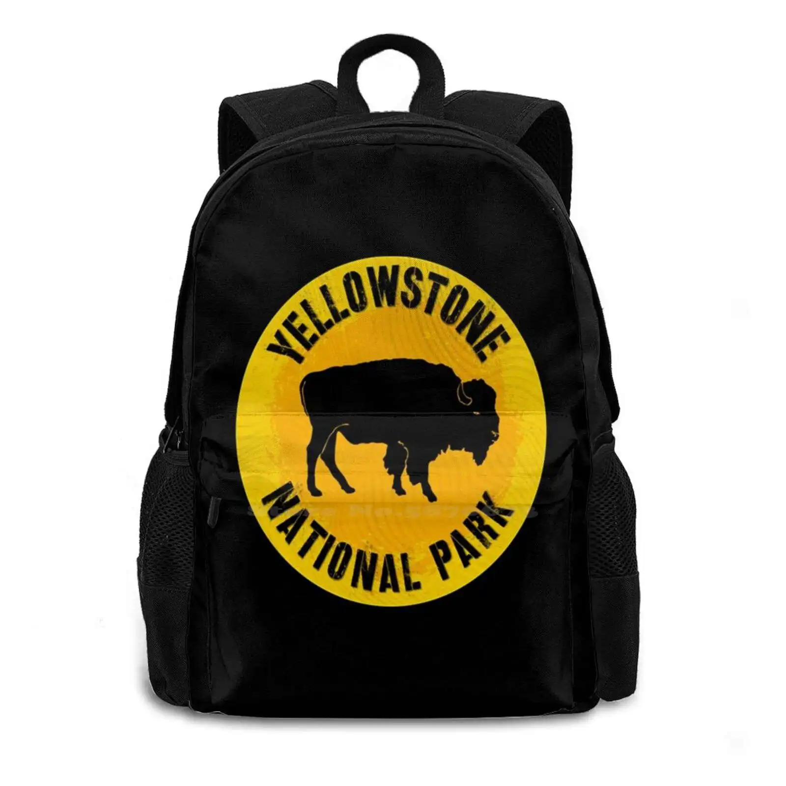 Yellowstone National Park Pattern Design Bagpack School Bags Yellowstone Ranch Hiking Wyoming Camping Mountain Montana