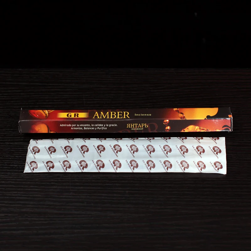 India Incense Amber Aroma Incense Stick Original Imported Big Box Air Clean Fragrance Incense Home Decor