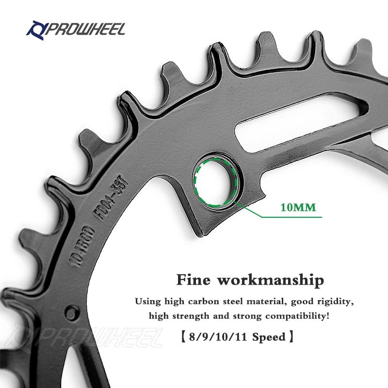 PROWHEEL Mountain Bicycle Narrow Wide Chainring 32T 34T 36T 38T 40T Chain Wheel 104BCD MTB Bike Sprocket Tooth Plate Crank Parts