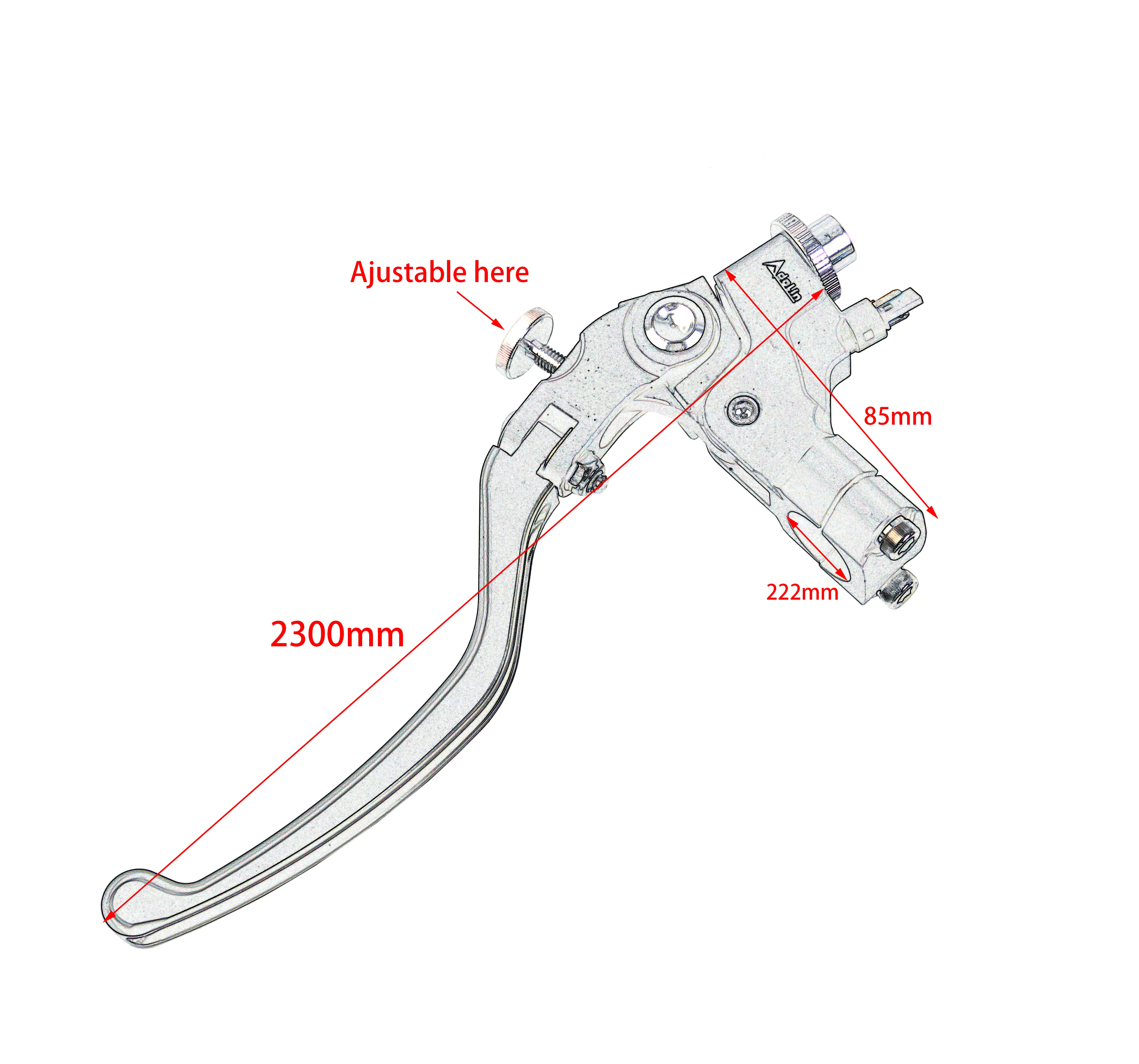 19 RCS 17.5 Adelin Motorcycle Brake Line Clutch Master Cylinder Hydraulic 7/8\