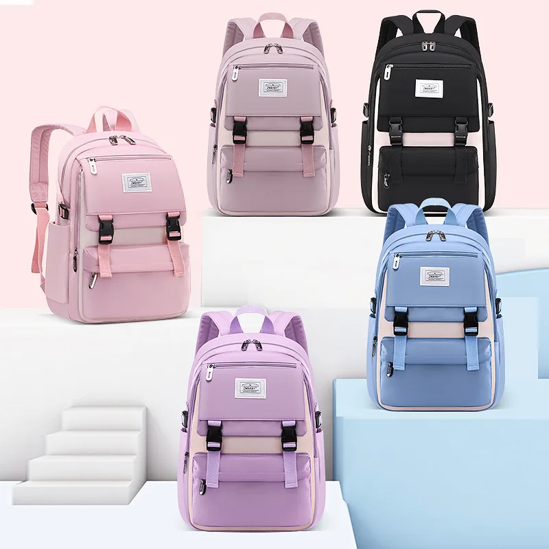 Fengdong high school backpack for girls student schoolbag large capacity Backpack middel  School Bags for Teenagers bookbag