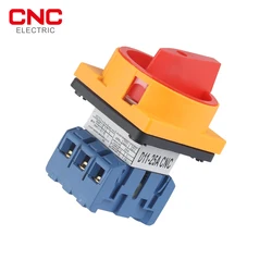 CNC D11-25 Rotary Switch Selector Changeover Cam Switch 25A 1 Phase 2 Position 4 Terminals Padlock