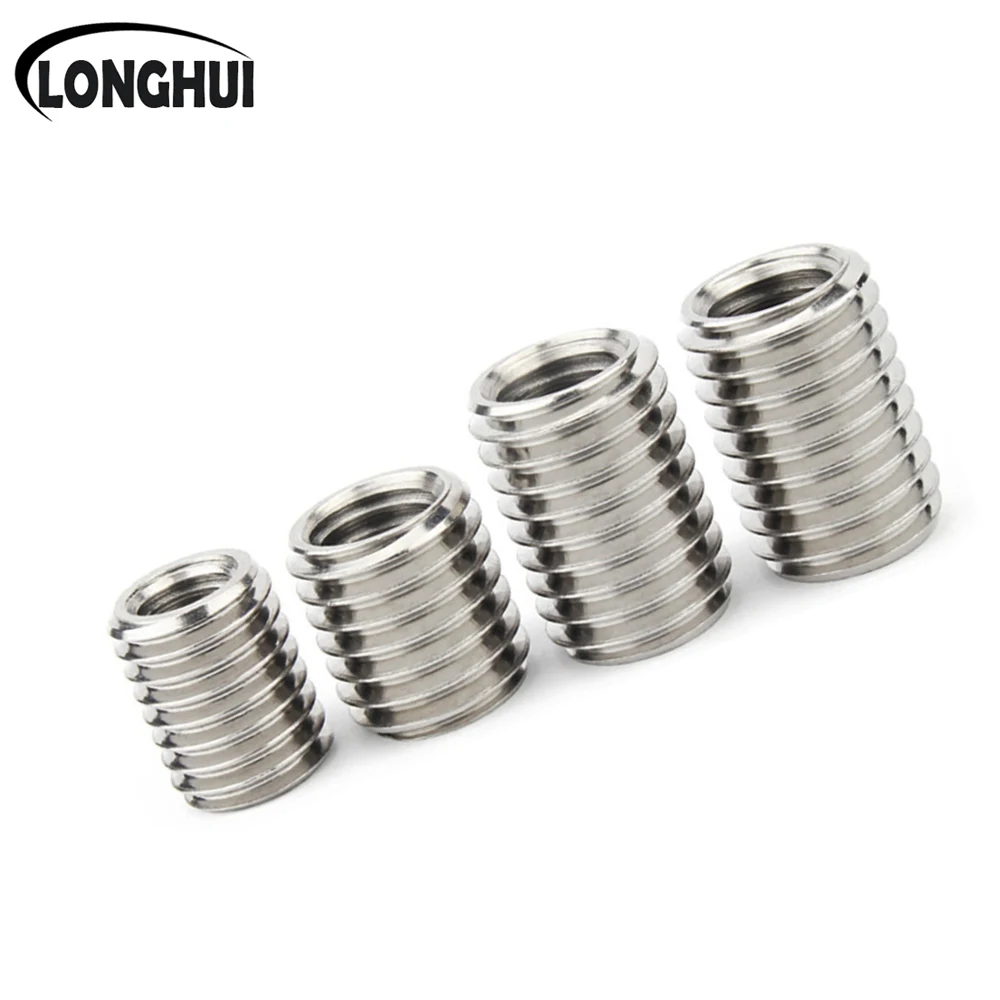 10/50pcs M6/M8,M4 M6 to M10, M8 to M10, M10 to M12/M14 Inner Outer Threaded Hollow Tube CouplerConveyer Sliver Adapter Screw