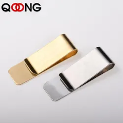 Custom Lettering Stainless Steel Brass Men Money Clip Wallet Card Folder Holder Hollow Design Card ID Case Clip Wallets for Men