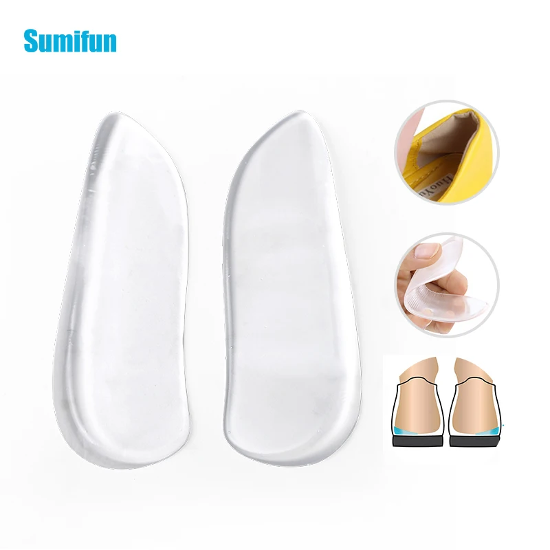 Sumifun 2Pcs Silicone Insoles Orthotics X/O-type Legs Corrector Gel Pillow For Heel Orthopedic Insoles Shoes Pad For Feet Care