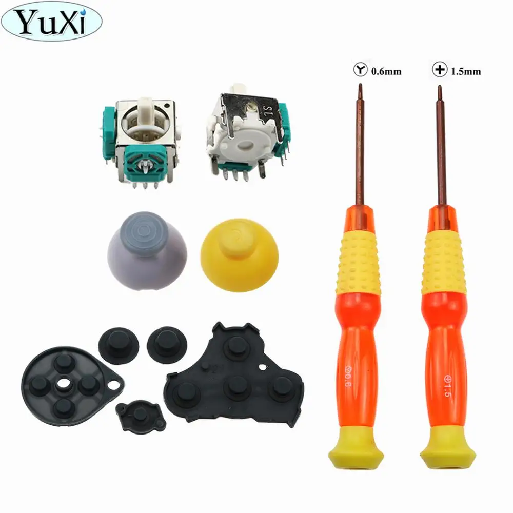 

YuXi Analog Thumbstick Joystick Stick Cap Caps for Gamecube for NGC controller Left and right thumbsticks caps Button Pad rubber