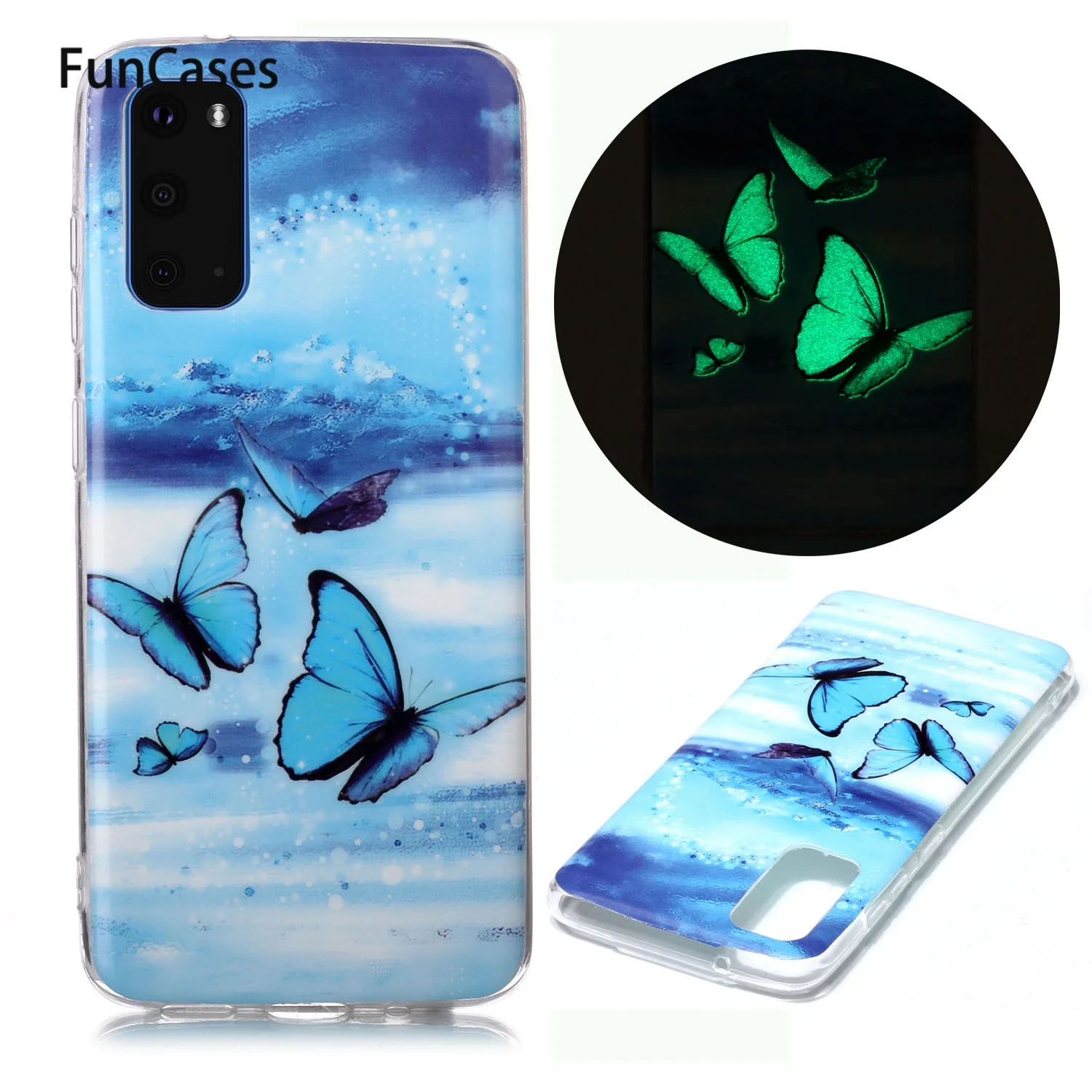 Cell Phone Shell For coque Samsung A40 Lovely Luminous TPU Protector Carcaso Samsung Galaxy coque S20 M11 Plus A41 M10 Ultra