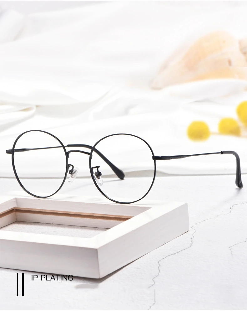 YIMARUILI Ultra Licht Retro β-Titan Runde Brillen Rahmen Myopie Optische Brillen Rahmen Männer Und Frauen 6621X – Detail 2