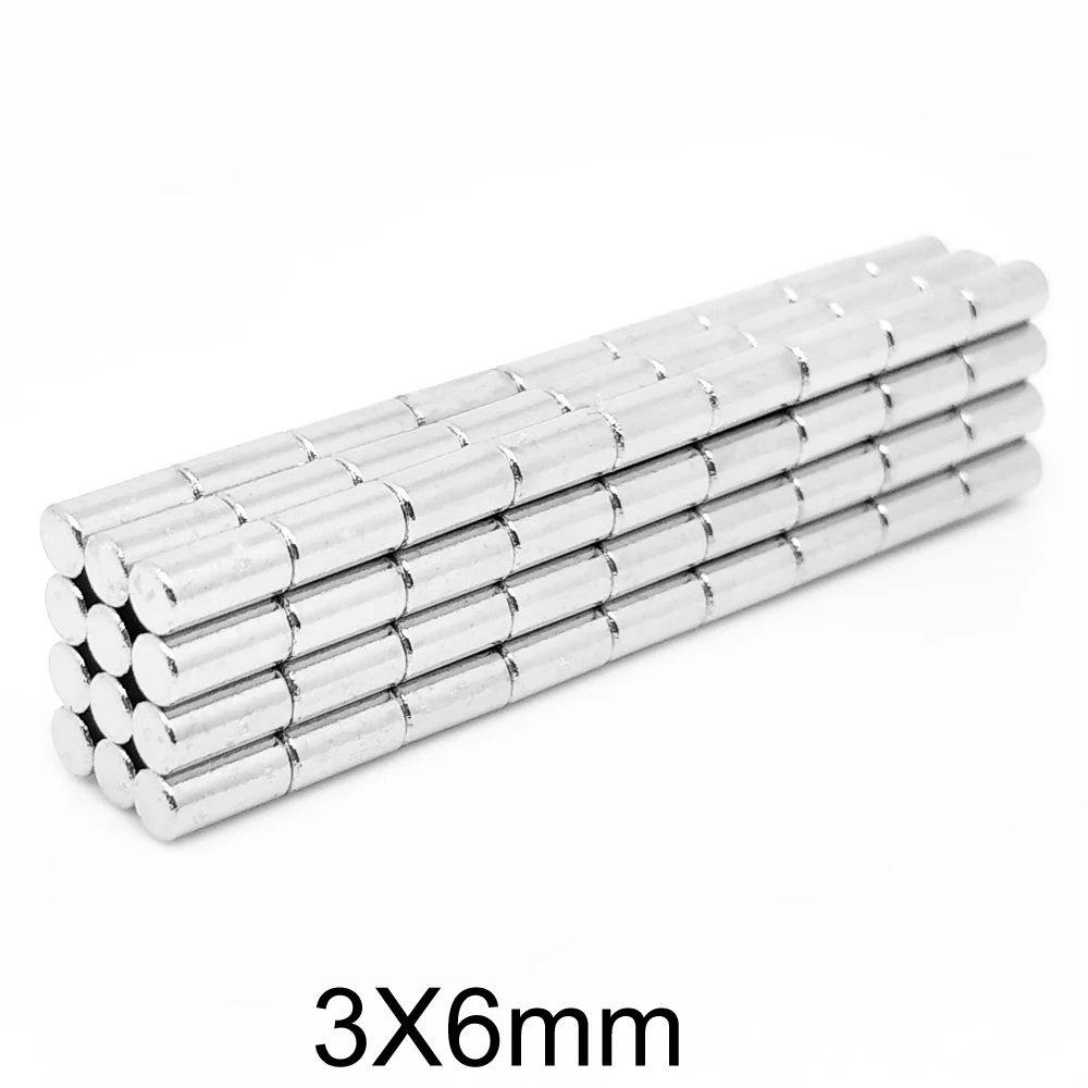 20/50/100/500/100 0PCS 3x6 Kleine Suche Kleinere Magnet 3mm x 6mm Groß Runde Neodym Magneten 3x6mm Disc Magneten starken 3*6mm