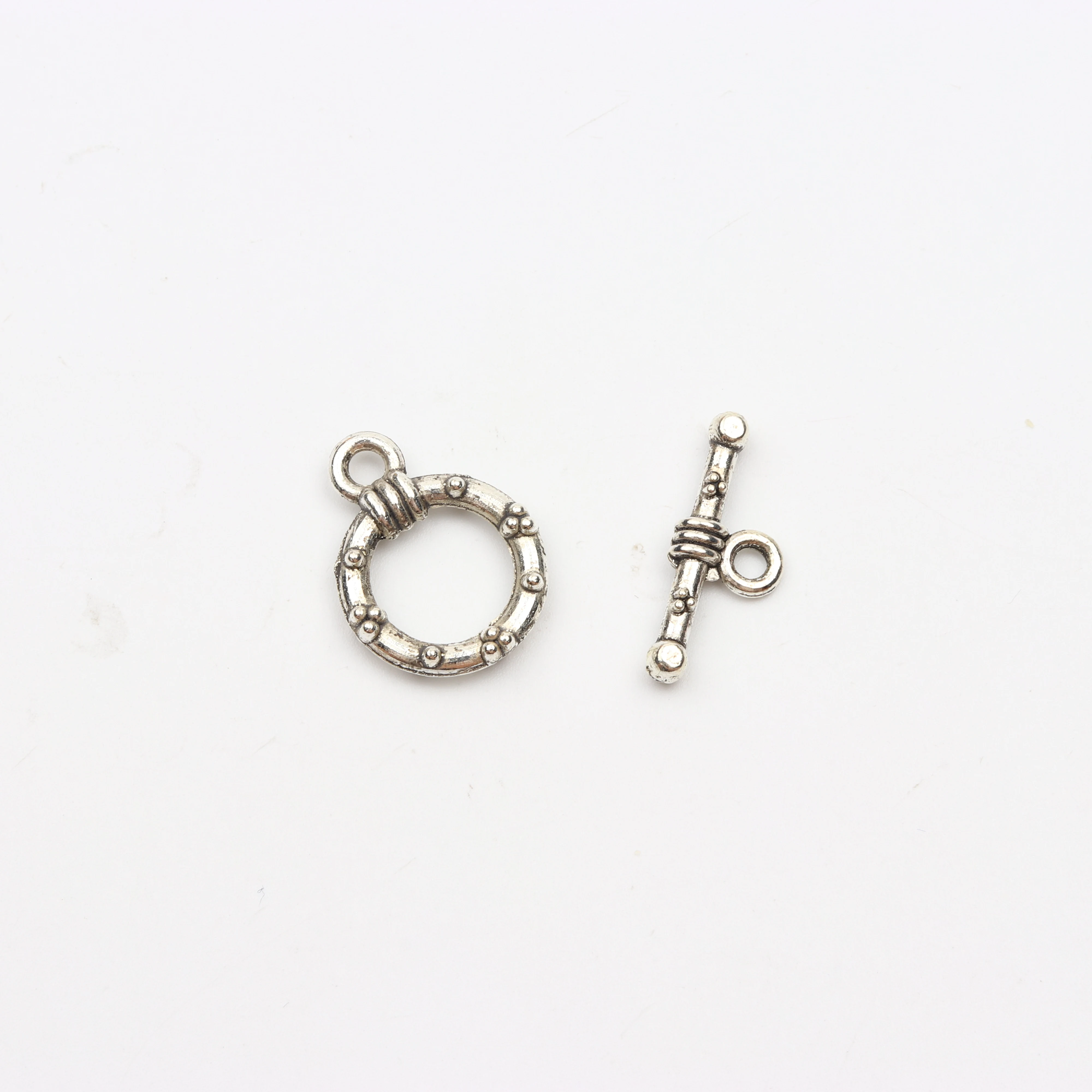 10pcs Antique Silver Ring Hollow Shape Metal Clasps Hook Connector For Jewelry Making Necklace Chains Hand Made DIY Accessories