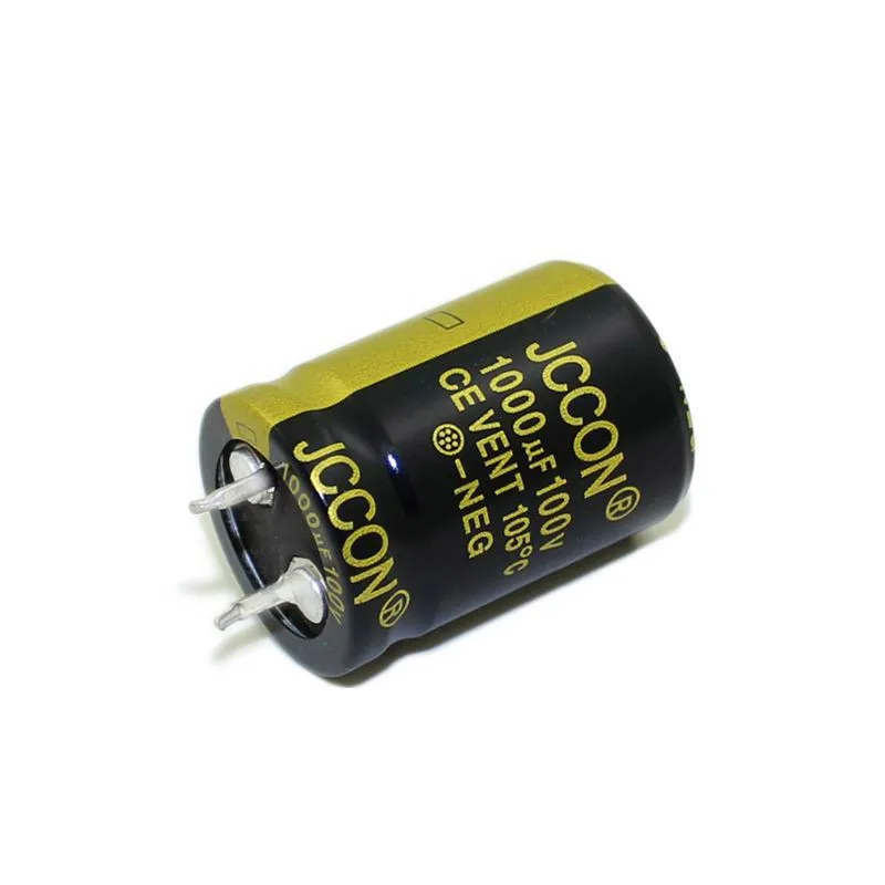 100v1000uf JCCON سميكة القدم كهربائيا مكثف حجم 22*30 العاكس السلطة