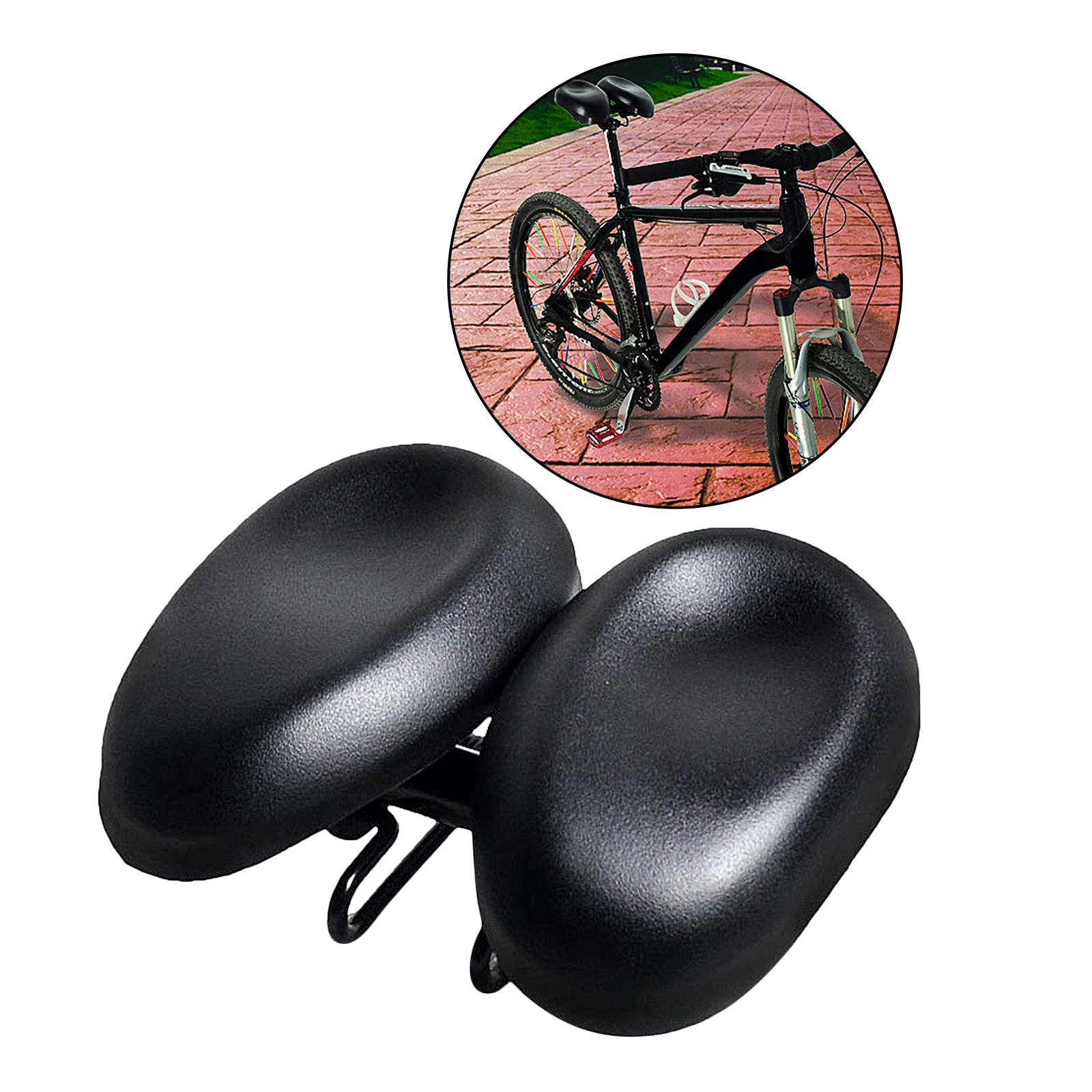 Universal Mountain Bike Saddle Dual Pad Cushion Seat Adjustable Dual-pad Bike