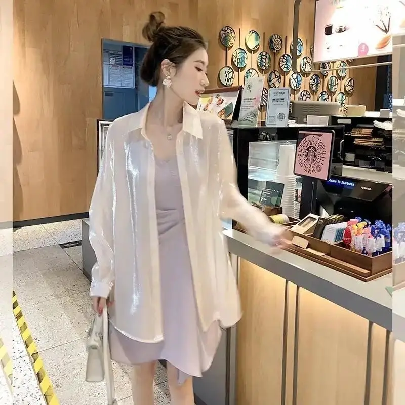 Shirts Women Stylish Harajuju Colorful Chic Summer Basic Sun-proof Soft Ladies Outerwear Popular Korean Female Tops Clothing New