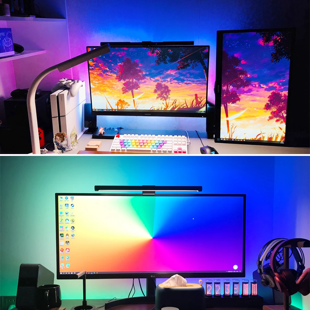 Imagem -05 - Ambiente Ws2812b 5050 Rgb Inteligente Led Pixel Tira Computador Portátil Sonho Tela Sincronizar 1m 2m 3m 4m 5m Kit