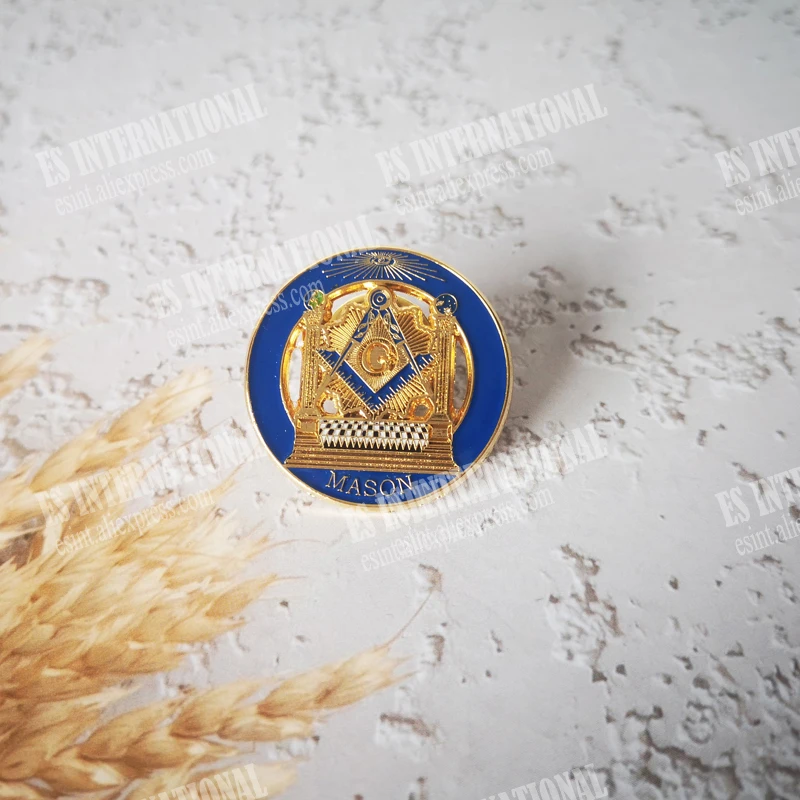 Masonic Lapel Pins Badge Mason Freemason The eye Of God in Solomon\'s Temple And The Eye Of Horus Size 2.5cm anniversary Present
