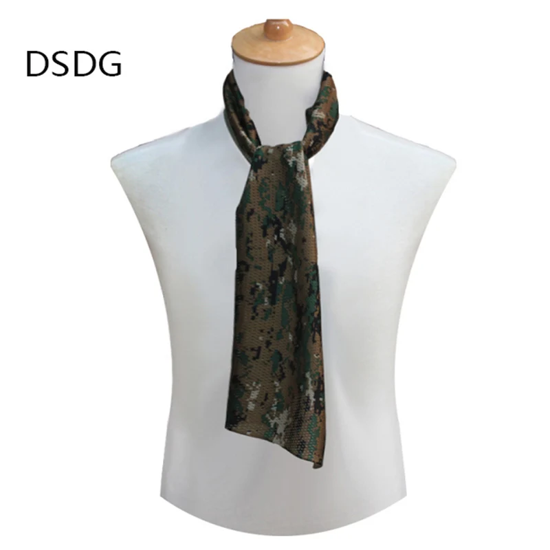 New Special Forces Mesh Scarf Lightweight Square Breathable Necker Camouflage Fabric Desert Scarf for Hunting