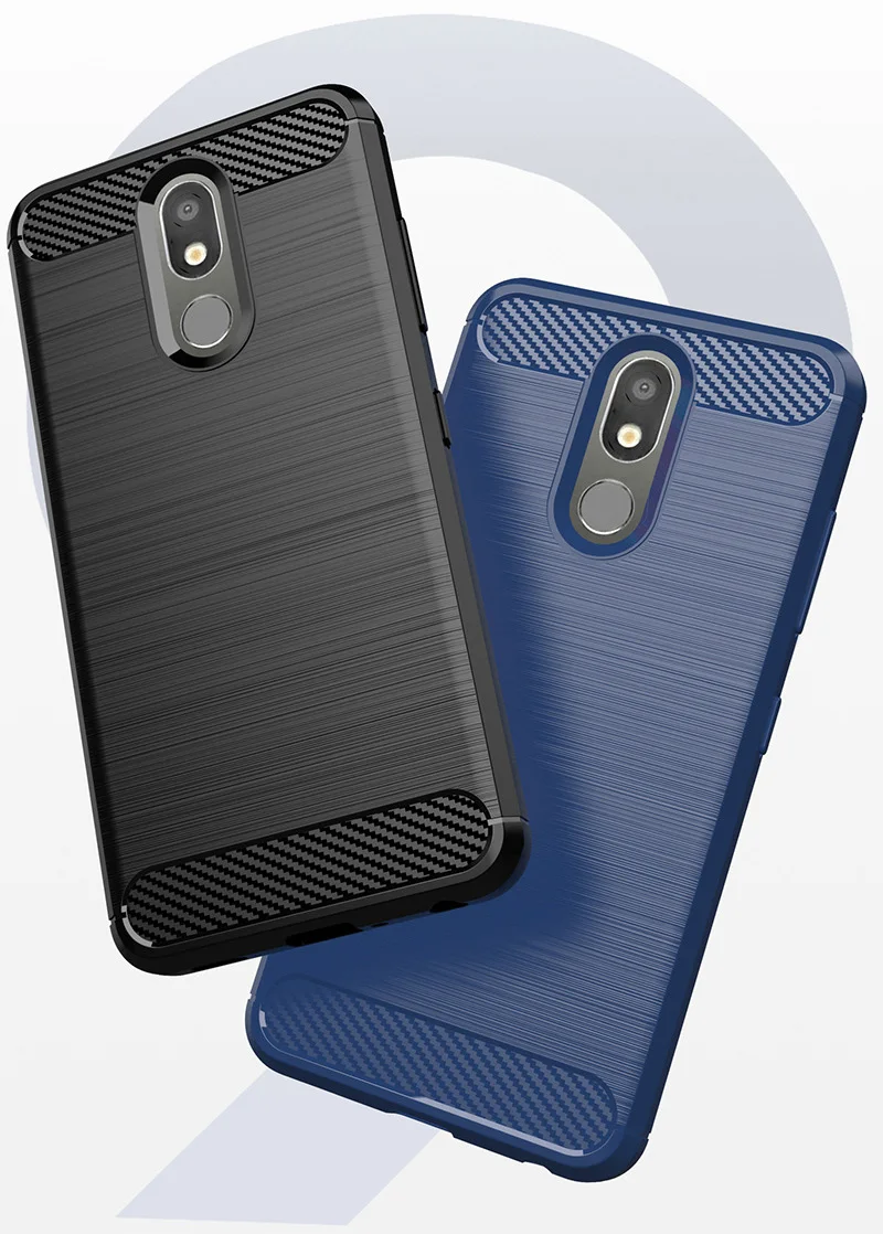 Rugged ShockProof Carbon Fiber Soft TPU Case for LG Aristo 4,Aristo 4 Plus +,Escape Plus,K30 2019,Arena 2,Tribute Royal,Journey